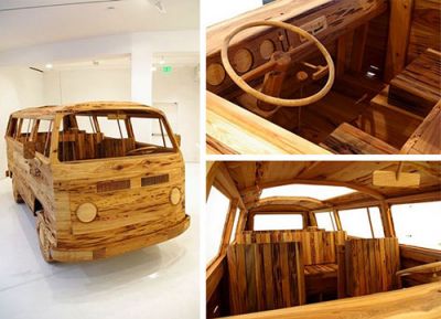 vw bus holz